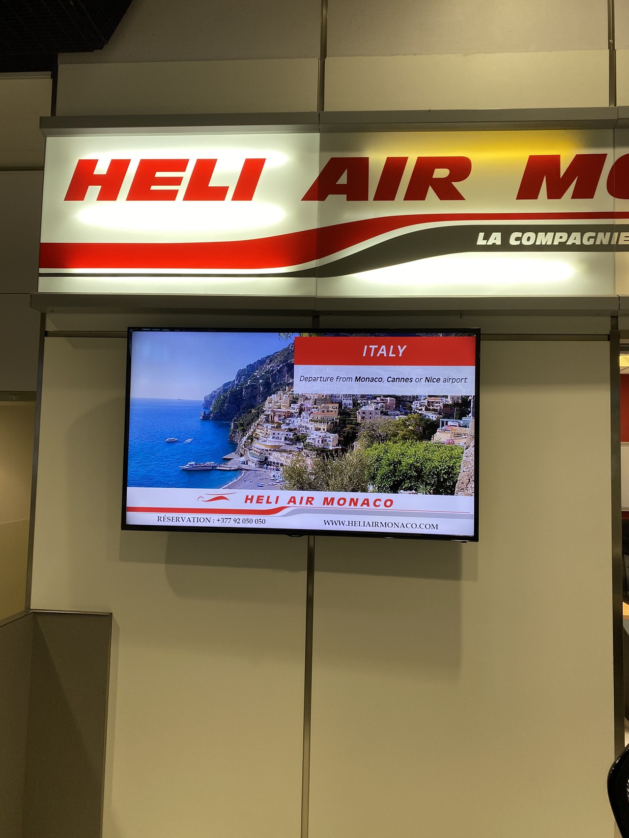 Advertising at Monaco Heliport & Digital Screens
